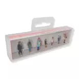 Pack de 7 personnages divers "Au Marché de Noël" | FALLER 151647 | HO 1/87