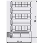 A 5-door warehouse "Panalpina Stuttgart" VOLLMER 45605 - HO 1/87 280x190x150mm