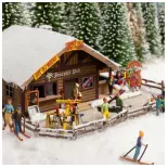 Set of 6 "Winter" themed figures and accessories - NOCH 16220 - HO 1/87