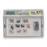 Set de 10 perros Shiba y 1 estatua - KATO 6-604 | N 1/160