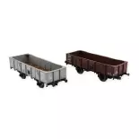 Wagons tombereau 4 portes de la PLM TTw 225553 et TT 225692, REE Modèles WB-817, HO 1/87e