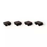 Lot de 4 wagonnets  à voie étroite - Minitrains 5108 - HOe 1/87 - Ep III - 2R