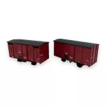 Set of 2 boxcars - Ree Models VM-029 - HOe/HOm 1/87 - CFD - Ep III - 2R