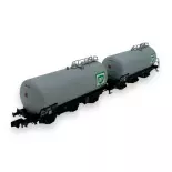 Set 2 Wagons citernes "BP" 3 essieux - Arnold HN6608 - N 1/160 - SNCF - EP IV