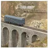 Carro merci EVS Hs "a strisce gialle" con pareti rinforzate - LS Models 30676 - HO 1/87 - SNCF - Ep V - 2R