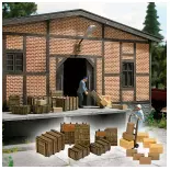 Scatole, pacchi e carrello a mano - Busch 10260 - 0 1/43