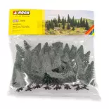 Pack de 25 sapins miniatures Noch 32820 - N / Z - 35 à 90 mm