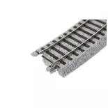 4 rails incurvés Unitrack (R490-22.5) 22,5 degrés - Kato 2-270 - HO 1/87