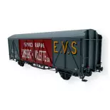 Wagon couvert EVS, IK toit haut, gris/rouge, parois renforcées "LAMBERT & VALETTE" - LS Models 30688 - HO 1/87 - SNCF - Ep III - 2R