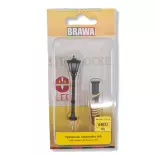 Lanterna da parco a LED singolo - Altezza 60 mm BRAWA 84022 - HO 1/87