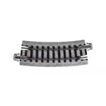 4 rails incurvés Unitrack (R249-15) 15 degrés - Kato 20-101 - HO 1/87