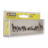 Pack of 7 deer NOCH 15740 - HO : 1/87th