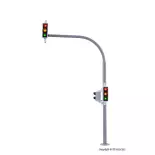 Lot von 2 bogenförmigen Straßenlampen mit LED-Fußgängerleuchte VIESSMANN 5094 - HO 1/87