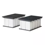 Set de 2 garages pour voitures - Auhagen 11420 - HO 1/87