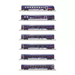 Coffret de 7 voitures Nightjet - Roco 5500004 - HO 1/87 - ÖBB - Ep VI - 2R