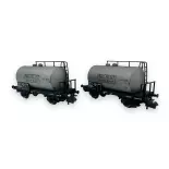 Set de 2 wagons citernes P.Millet - Hobbytrain H24852 - N 1/160 - SNCF - Ep III - 2R