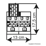 Casa de pueblo con ampliación de fábrica KIBRI 38389 - HO 1/87