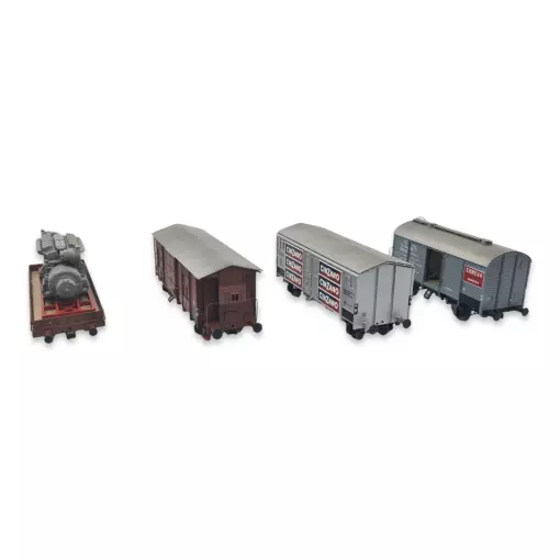 Set 4 wagons de marchandises ACME 45120 - HO 1/87 - FS - EP III