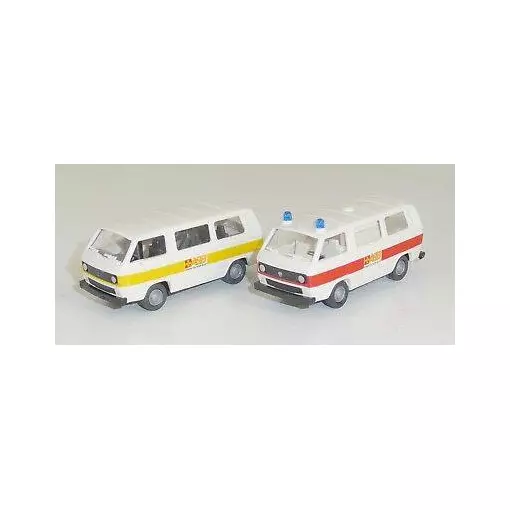 Lot de 2 véhicules VW T3 de Police ASB