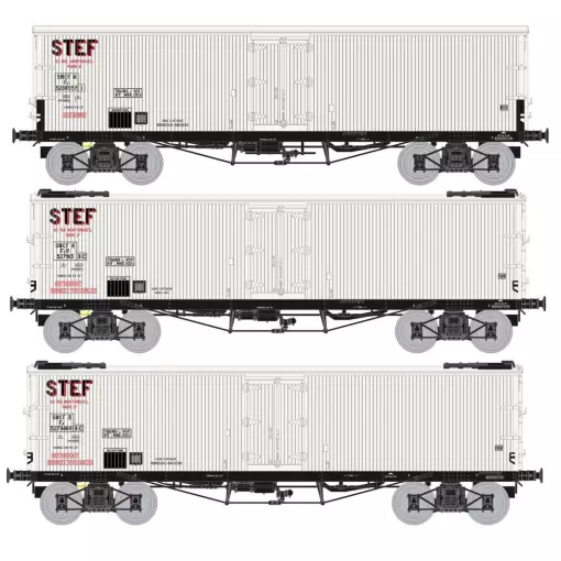 Set of 3 Original TP FRIGO cars (with or without ice trap) SNCF STEF