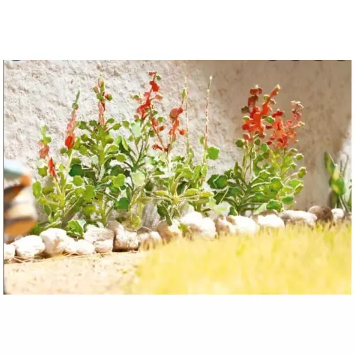 Lot de 10 plants de fleur Primeroses - LaserCut - NOCH 14116 - HO 1/87