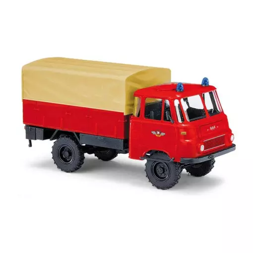 Véhicule Robur LO 1801 A, pompiers volontaires BUSCH 51656- HO 1/87