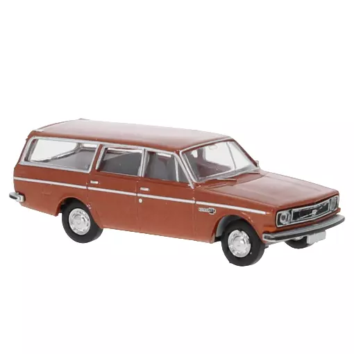 Voiture Volvo 145 break Brekina 29471 - HO : 1/87 - livrée orange métallisée - 1971