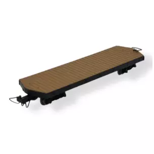 Wagon plat brun MiniTrains 5142 - HOe 1/87
