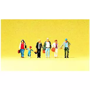 Travelers walking