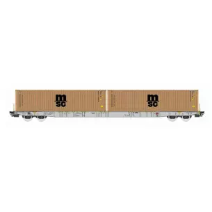 Wagon porte conteneur Sggnss VTG MSC- HO 1/87 - Igra 96010041