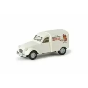 Voiture Citroën 2 CV fourgonnette "SCOTCH" - HO 1/87 ème  - SAI 2837