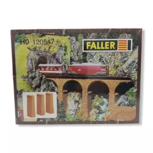 Supports pour pont miniature Faller 120547 - HO 1/87 - 45 x 19 x 120 mm