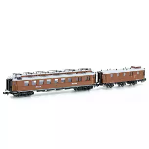 Voiture lit et fourgon à bagage CIWL - N 1/160 -  Hobbytrain H22101