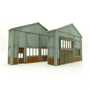 Atelier demi pignons BOIS MODELISME 106016 HO 1/87ème 122x24x98mm