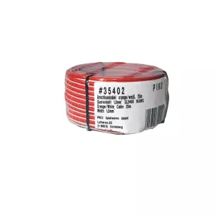 Bobine de câble orange/blanc 1.5mm² - 25 mètres PIKO G 35402 - G 1/22.5