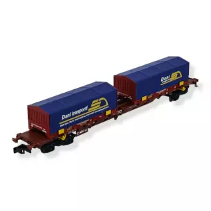 Wagon porte-conteneur "DANI TRASPORTI" Brun Arnold HN6586 FS - N 1/160 - EP VI