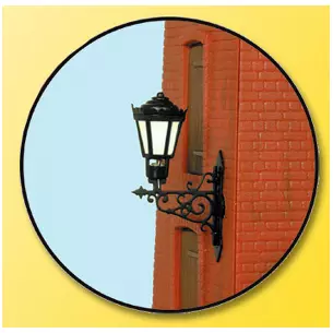Lanterne LED applique de couleur noir - HO 1/87 - Viessman  6074