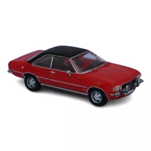 Voiture Opel Commodore B coupé rouge et noir mat PCX 870344 - HO 1/87