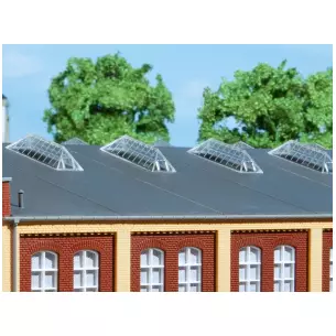 Lot de 10 Lucarnes pour toit de couleur blanche - AUHAGEN 80203 - HO 1/87