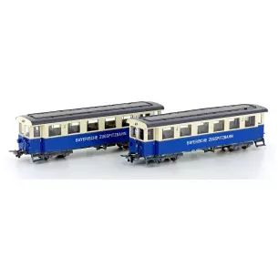Set 2 voitures particulières "Zugspitzbahn" HOBBYTRAINS H43107 - HO 1/87