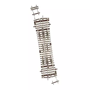 Traversée Jonction Double DKW15 Roco 42451 - R 1050 mm- 15° - HO : 1/87 - Code 83