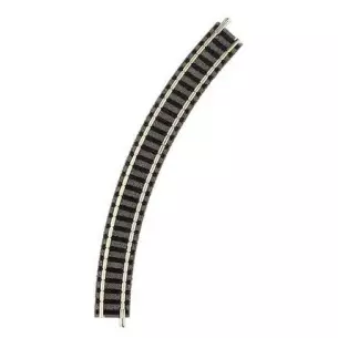 Ballasted curved rail radius 192 mm 45° Fleischmann 9120 - N : 1/160 - Code 80