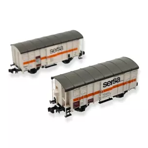 Set 2 Wagons couverts Gms (ex K3) Hobbytrain H24253  SERSA - N 1/160 - EP V