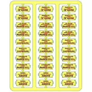 Itinerary Plates red letters WEST