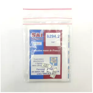 Kit of 2 directional signs "Troyes - Reims" and ""Sens - Paris" and 2 lines without cartridge