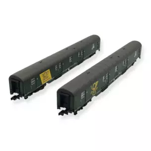 2 wagons postaux - Arnold HN4425 - N 1/160 - DBP - EP IV / V