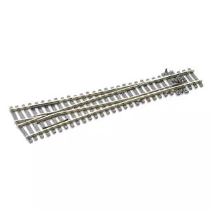 Aiguillage symétrique 12° Peco SLE98 Electrofrog 220 mm code 100 - R 1828 mm - HO 1/87