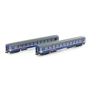 Set 2 voitures-couchettes RIC Bcm KATO K23010 - CFF - N 1/160 - EP IV V