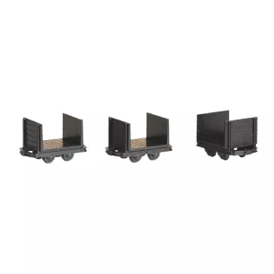 Set of three carts - HO 1/87 - Auhagen 41704