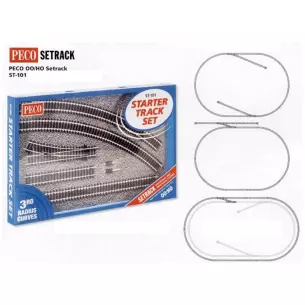 Peco ST101 rail/switch set - HO : 1/87 - Code 100
